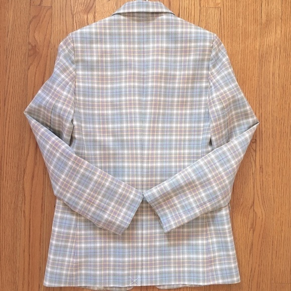 COS Checked Plaid Wool Blend One Button Tailored Blazer - Picture 15 of 16